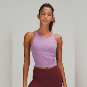 Lululemon Ebb to Street Cropped Racerback Tank Wisteria Purple Size 12